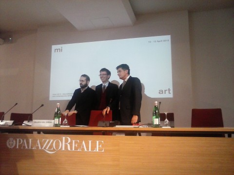 De Bellis (Direttore artistico), Del Corno (Assessore alla Cultura Comune di Milano), Pazzali (AD Miart)