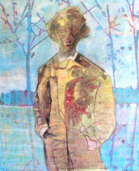 Isaac J., Baudelaire, 2014, olio su tela, cm 138x114, courtesy Galleria Studio Legale, Napoli