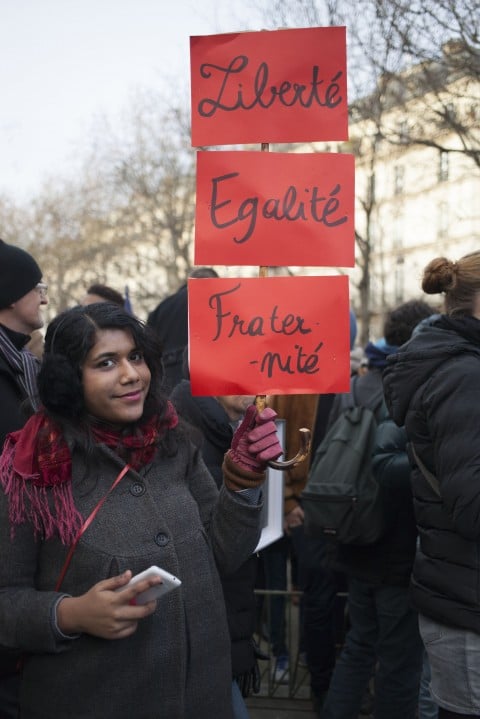 Parigi, la grande marcia per Charlie Hebdo - 11 gennaio 2015 - foto Cesar Mezzatesta