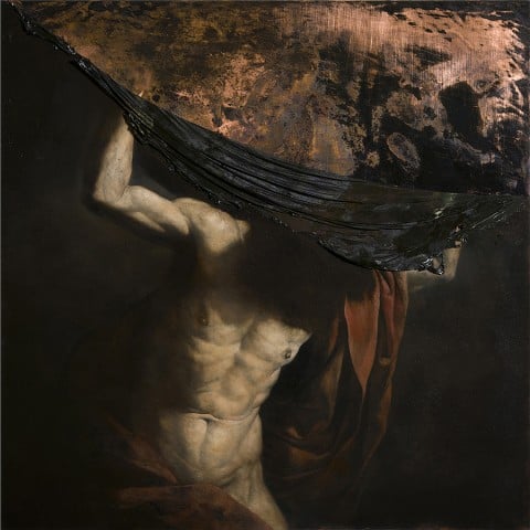 Nicola Samorì, Volta del mondo, 2014 - olio su rame, 100 x 100 cm