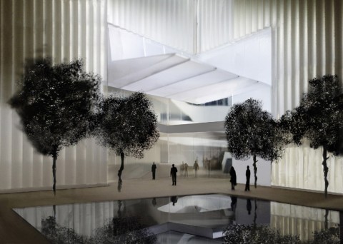 Progetti per l'ampliamento del Museum of Fine Arts Houston (foto Steven Holl Architects)