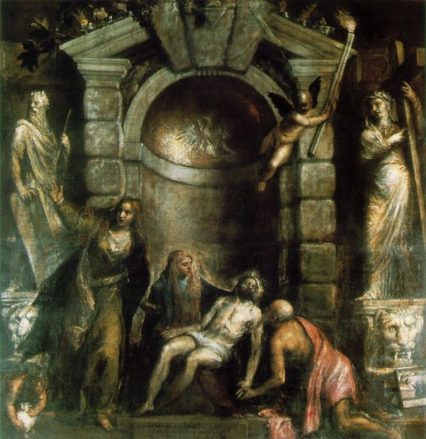 Tiziano Vecellio, Pietà, 1576, olio su tela, 352 x 349 cm, Venezia, Gallerie dell'Accademia