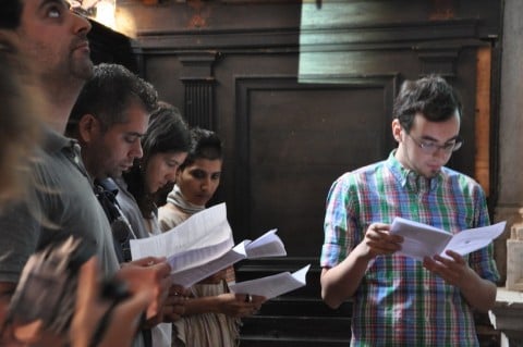 3rd Internet Pavilion, Biennale di Venezia 2013 - Francesco Urbano Ragazzi reading the Bible - photo Matilde Cerruti