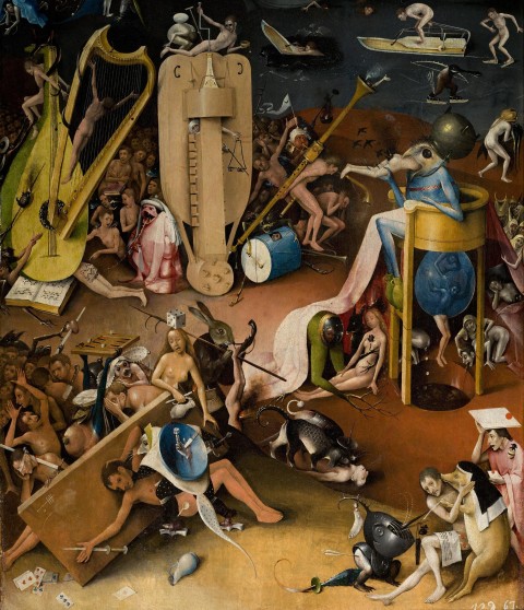 Hieronymus Bosch, Trittico del Giardino delle Delizie (pannello destro, dettaglio, 1480-90)