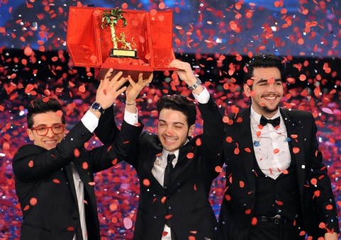 Il Volo, trio vincitore del Festival di Sanremo 2015 (foto Ansa)