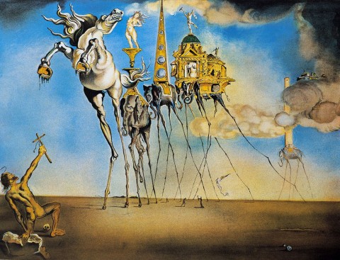 Salvador Dalí, La tentazione di Sant'Antonio, 1946