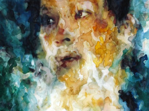 Gabriele Brucceri , Socchiusa, 30 x40cm., tecnica mista su tela