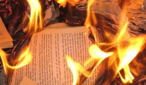 libri in fiamme