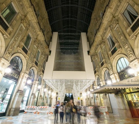 Il portale semovente in Galleria visto dal piano calpestabile