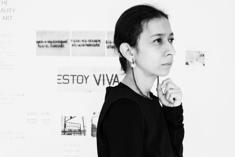 Regina Josè Galindo, Studio Künstlerhaus Bethanien, Berlino 2014 (foto Francesca Rao)