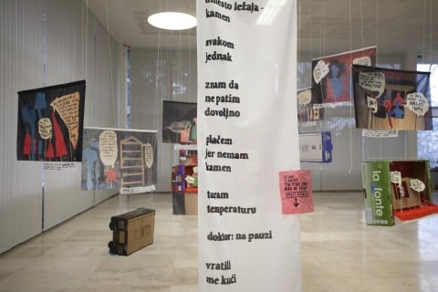 Fiery Greetings - veduta della mostra presso il Museo di Storia Jugoslava, Belgrado 2015