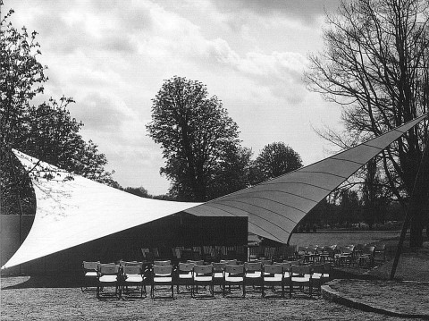 Frei Otto, Padiglione della Musica alla Federal Garden Exhibition di Kassel. Foto: Photo © Atelier Frei Otto Warmbronn