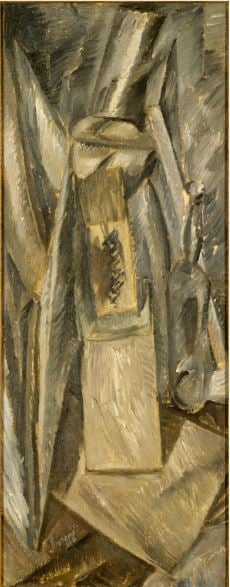 Giorgio Morandi, Natura morta, 1914, olio su tela, cm 102 x 40, Parigi, Centre Pompidou - photo © Centre Pompidou, MNAM-CCI, Dist. RMN-Grand Palais : Diritti riservati