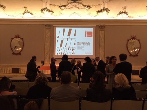 La Conferenza di presentazione della Biennale di Venezia 2015, alla Sala delle Colonne di Ca’ Giustinian