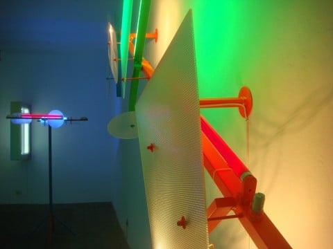 Nanda Vigo - Mix Light - veduta della mostra presso Ca' di Fra', Milano 2015