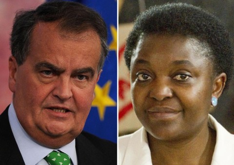 Roberto Calderoli e Cecile Kyenge