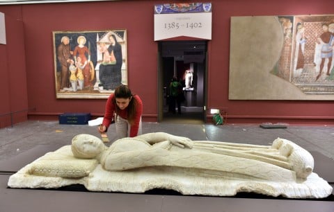 Arte lombarda dai Visconti agli Sforza - veduta della mostra presso Palazzo Reale, Milano 2015      