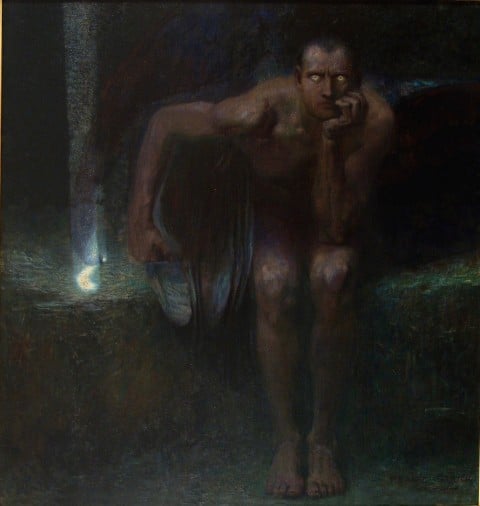 Franz  von Stuck,  Lucifero, 1889-1890, Sofia, The National Gallery for Foreign Art