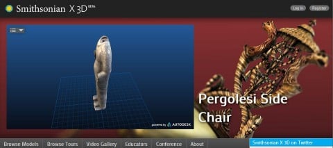 Il sito dello Smithsonian Institution con modelli 3D stampabili