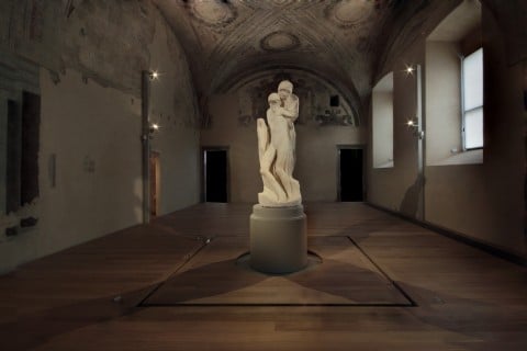 La Pietà Rondanini di Michelangelo nel nuovo allestimento (foto Roberto Mascaroni)