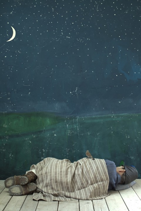 Paolo Ventura, L'ultimo sogno, 2013, stampa fotografica, 3 elementi (particolare)