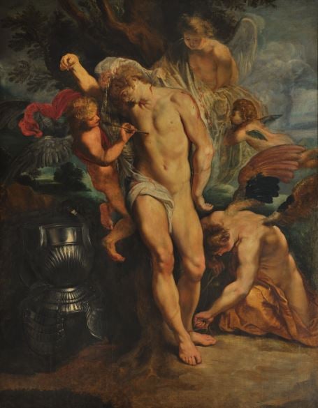 Peter Paul Rubens, San Sebastiano curato dagli angeli, 1602-04, Olio su tela, Roma, Galleria Nazionale d’Arte Antica in Palazzo Corsini