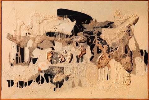 Alberto Burri, Muffa, 1951 - Olio e pietra pomice su tela, cm 54x81