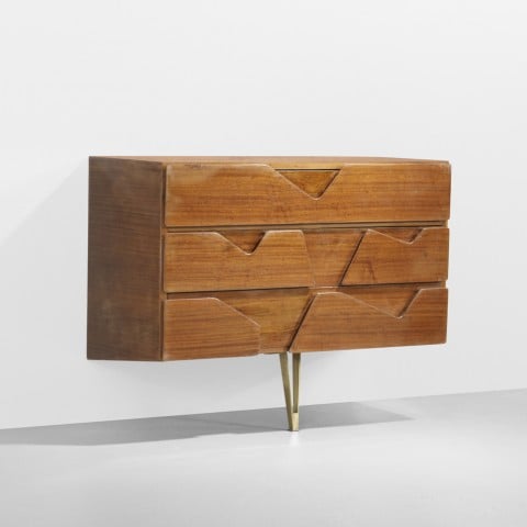 Cabinet o comò a tre cassetti del 1954 di Gio Ponti