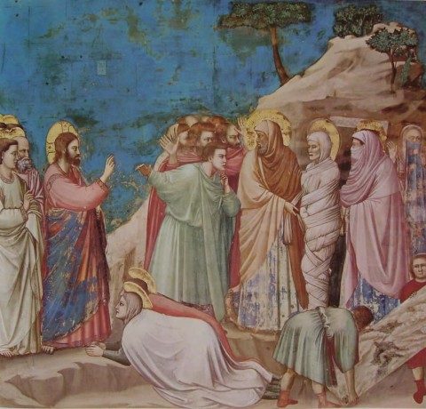 Giotto, La resurrezione di Lazzaro, 1303-05 ca. - Cappella degli Scrovegni, Padova