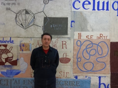 Giuseppe Caccavale nella sua aula-atelier, ENSAD, Parigi, 2015