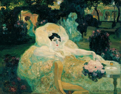 Hermen Anglada Camarasa, Il pavone bianco, 1904 - Colección Carmen Thyssen-Bornemisza