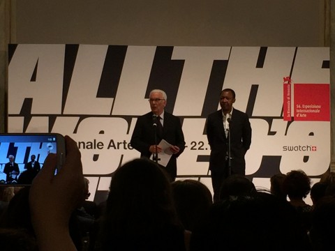 La cerimonia di premiazione della Biennale Arte 2015