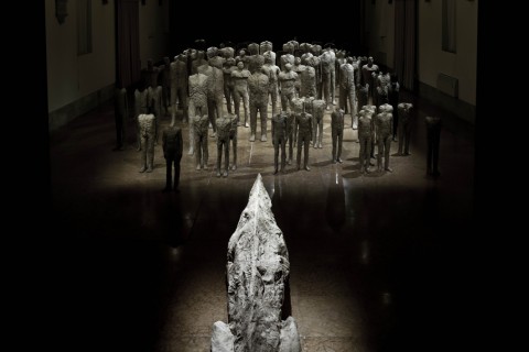 Magdalena Abakanowicz – Crowd and Individual - veduta della mostra presso la Fondazione Cini, Venezia 2015 - photo Alessandra Chemollo