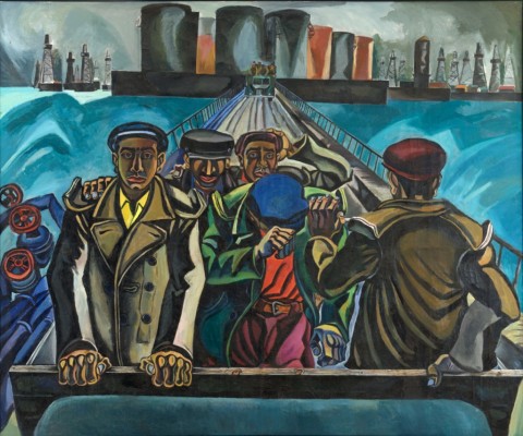 Tofik Javadov, Oil Workers, 1958-59 - Museum of Modern Art, Baku - photo Mirnaib Hasanov - courtesy of Heydar Aliyev Foundation