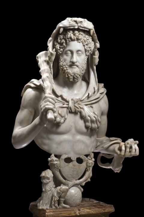 Busto di Commodo come Ercole, 192 d.C. - Musei Capitolini, Roma - © Foto di Zeno Colantoni