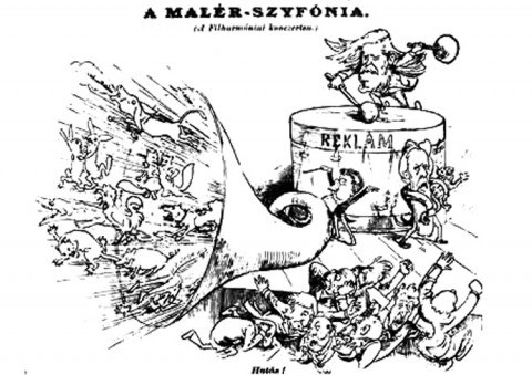 Caricatura all'indomani della prima esecuzione della Prima Sinfonia di Mahler