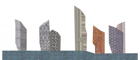 Cino Zucchi, Keski Pasila Central Tower Area, Helsinki, 2009 - collage