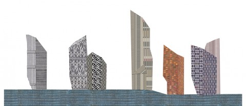 Cino Zucchi, Keski Pasila Central Tower Area, Helsinki, 2009 - collage