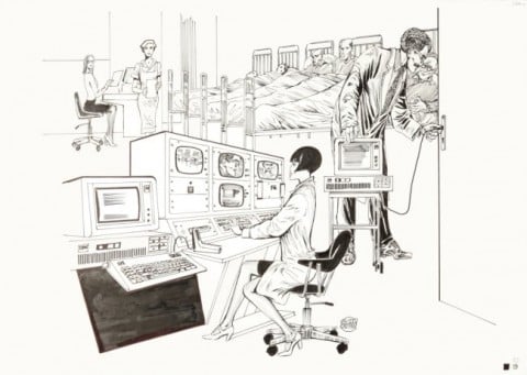 Guido Crepax, illustrazione per la società Sistemi Boselli