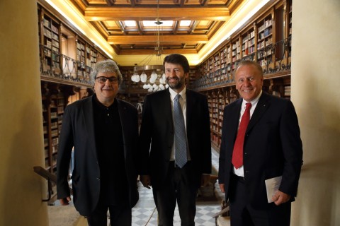 Presentazione Rapporto Cultura 2015 - Ermete Realacci, il ministro Dario Franceschini e Ferruccio Dardanello - Foto di Matteo Nardone