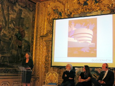 Presentazione della mostra di Alberto Burri al Guggenheim di New York