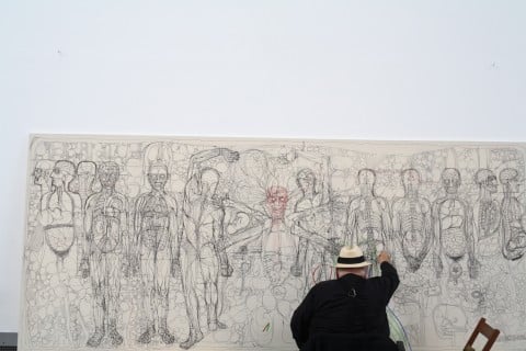 Hermann Nitsch a Palermo - Zac - 2015 - foto Alessandro Di Gugno