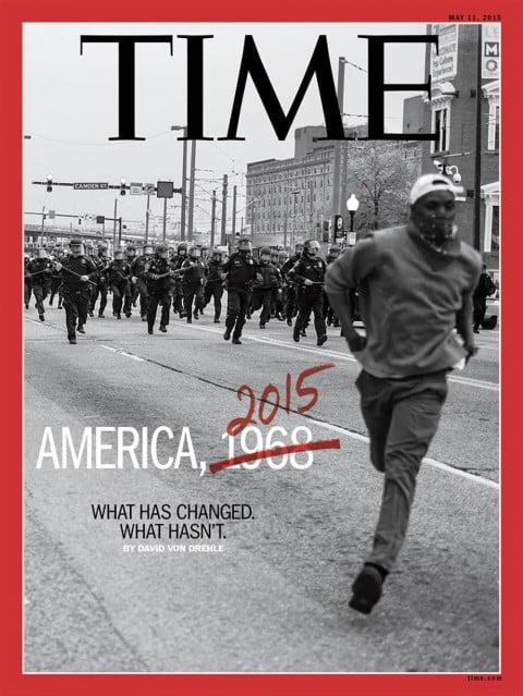 La foto di Devin Allen sulla copertina di Time dell'11 maggio 2015