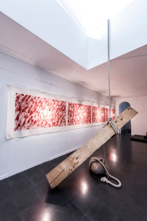 Mono-ha - veduta della mostra presso la Fondazione Mudima, Milano 2015 - Katsuto Yoshima