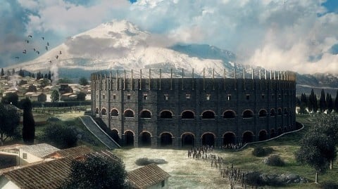 Ricostruzione digitale dell'anfiteatro di Catania
