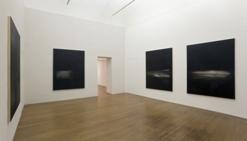 Mauro Vignando - All that's missing is you – veduta della mostra presso ABC Arte, Genova 2015 - Black Paintings
