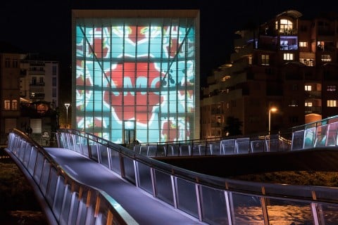 Studio Mut, Mut for Love, Museion Media Facade, 2015, foto Luca Meneghel