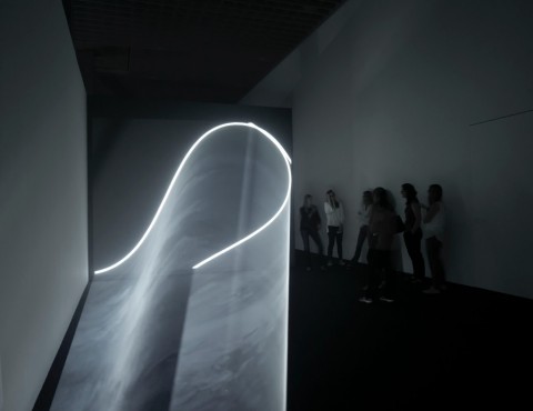 Anthony McCall – Solid Light Works - veduta della mostra presso MASILugano, Lugano 2015 - photo Stefania Beretta, Verscio