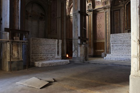Gian Maria Tosatti, 1_La peste (Sette Stagioni dello Spirito, 2013), Chiesa dei SS. Cosma e Damiano