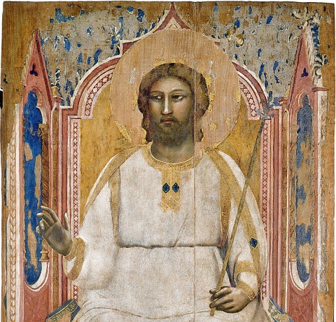 Giotto, Dio Padre in trono (particolare), 1303-05 ca. - dalla cappella degli Scrovegni, Padova, Musei Civici di Padova, Museo d’arte medievale e moderna